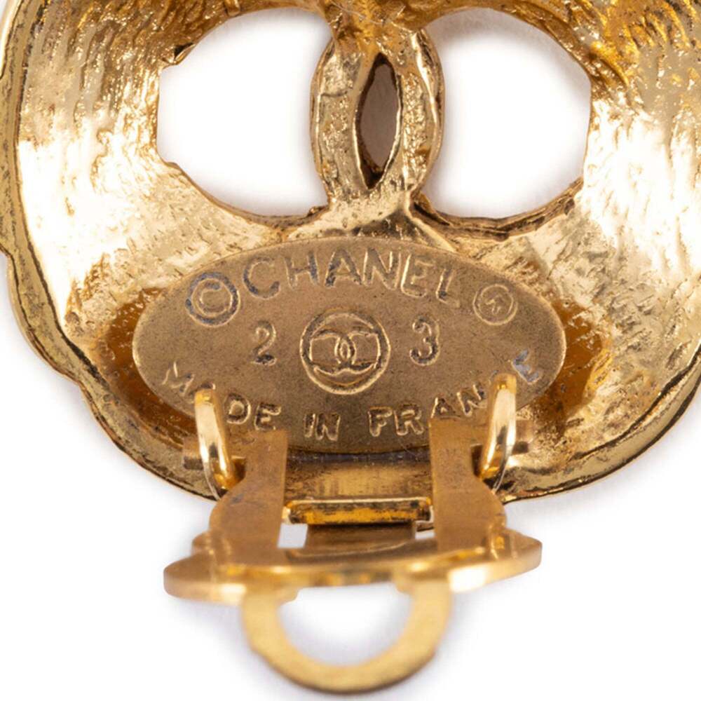 CHANEL Gold Logo Earrings - Picture 3 of 16